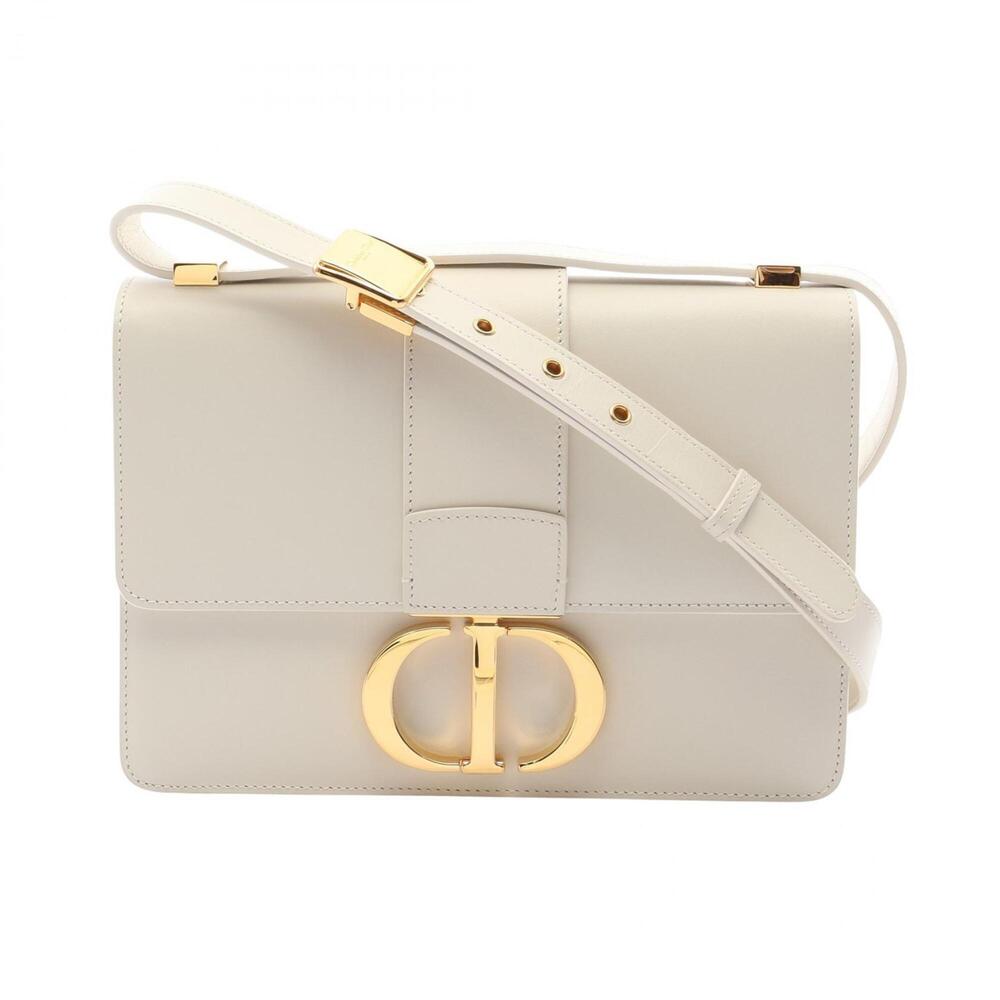 Christian Dior Dior 30 Montaigne Shoulder Bag Handbag Leather Women's White